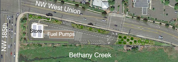 Chevron near Bethany Lake map