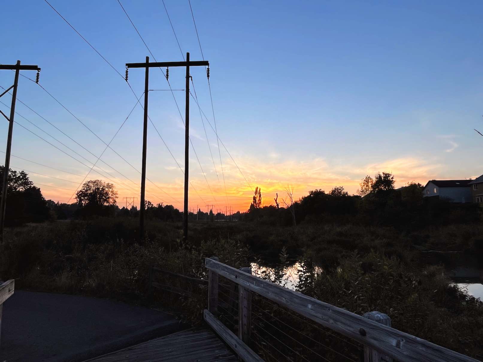 sunset on rock creek trail